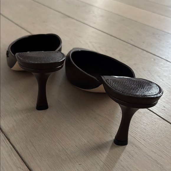 Jimmy Choo brown croc print kitten heel mules - Picture 5 of 7